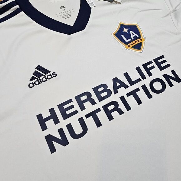 Adidas LA Galaxy 22/23 Soccer Home Jersey Medium M White Navy Blue Brand New - Picture 5 of 12
